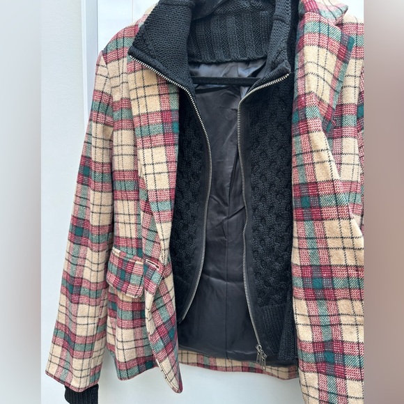 Vici Good Things Pocket Plaid Blazer (removable knit lining) NWOT - Picture 5 of 14